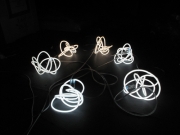 <p>Alexandra Hopf</p><p><br />Sabbat, 2011<br />neon tubes, wss 2b and wss 35<br />each 20 x 20 x 20 cm</p>
