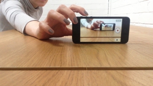 <p>hyperpresence <online anxiety></p><p> </p><p>2014<br />single channel HD video loop, silent, iPod Touch, pen, cosmetic on paper, framed <br />video 3:35, drawing 21 x 29,7 cm</p>