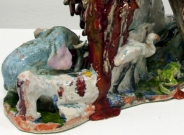 <p>Christ<br /><br />2012<br />glazed ceramic (Detail)<br />48,5 x 21,5 x 43,5 cm</p>
