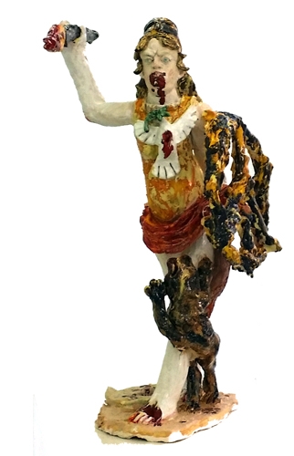 <p>Chris Hammerlein</p><p> </p><p>Peace goes War, 2015<br />glazed ceramic<br />78 x 40 x 58 cm</p>