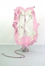<p>Felix Oehmann</p><p><br />O K, 2013<br />cardboard, foam, raisin, paint, plaster, found objects<br />240 x 140 x 50 cm</p>