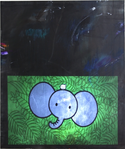 <p>o.T. (TNC #6)</p><p> </p><p>2016<br />oil on linen, digital video projection<br />190 x 160 cm, video loop 0:07 min</p>