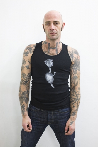 Gott-T-Shirt<br /><br />2008<br />Silkscreen on cotton <br />Ed. 100<br />