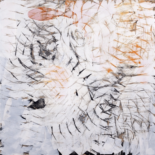 <p>Dubplate 2 (reworked)</p><p> </p><p>2014<br />lacquer on MDF<br />framed 203,5 x 203,5 x 5 cm</p>