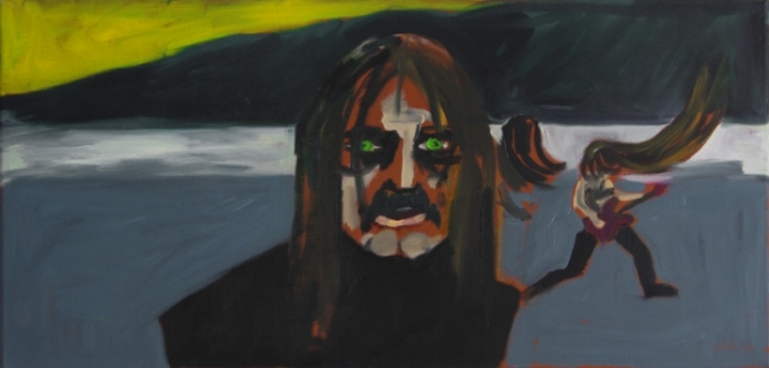 <p>Headbanger III</p><p> </p><p>2007<br />Acrylic and oil on cotton<br />38 x 79 cm</p>