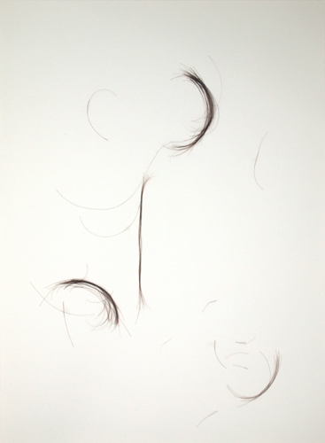 <p>o. T. (29.8., Boppstraße, Berlin), Haar 3/4</p><p> </p><p>2013<br />hair on paper<br />34 x 25 cm</p>