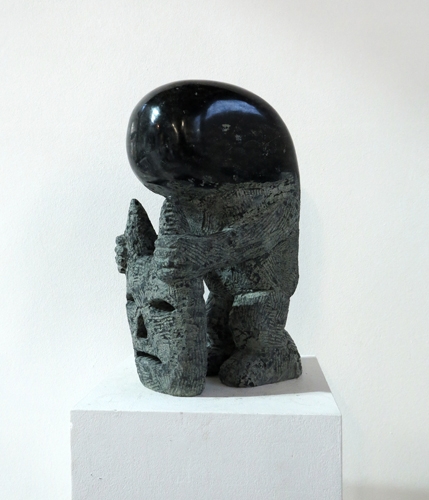 <p>Troglodyte with Minotaurmask</p><p> </p><p>2014<br />diabase<br />50 x 30 x 20 cm</p>