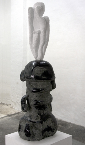 <p>Stefan Rinck</p><p><br />Sexual Eruption Genesis 6, 2011<br />diabase, marble, two parts<br />140 x 38 x 31 cm</p>