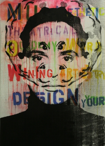 <p>M.U.A: Prosthetic Theatrical Academy Award Artistry</p><p> </p><p>2009<br />Silkscreen and acrylic on linen<br />190 x 130 x 4 cm</p>