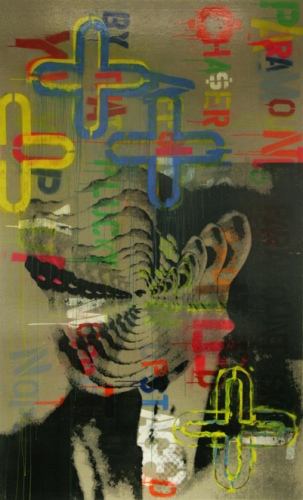 <p>Paramounts paramount Skirt Chaser high profiled Affair often upstaged by that plucky little Moppet</p><p> </p><p>2009</p><p>Silkscreen, acrylic and varnish on linen</p><p>200 x 120 x 4 cm</p>