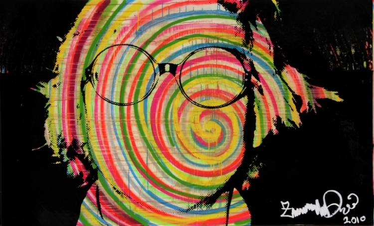 <p>Royal Smart Phone Artist Holds Secret af a Modern Past and a Lascivious Playboy (hypnotic)</p><p> </p><p>2010</p><p>Silkscreen and varnish on linen</p><p>120 x 195 x 4 cm</p>