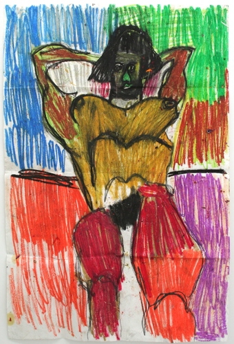 <p>Untitled</p><p> </p><p>2014<br />wax crayon on paper<br />148 x 98 cm</p>